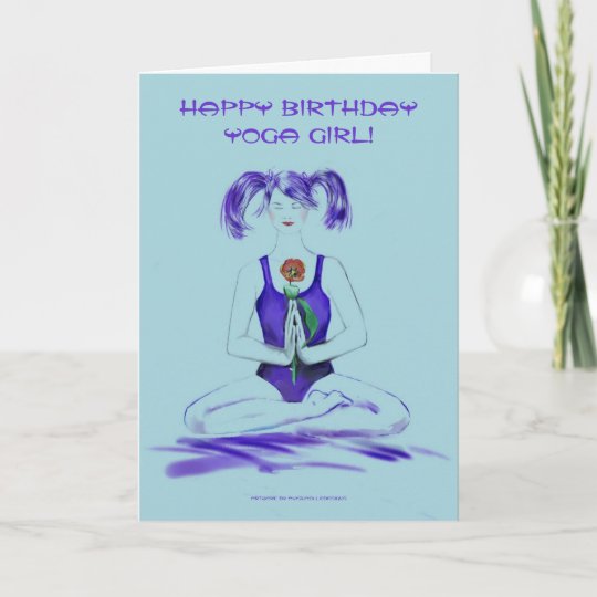 Carte Fille De Yoga De Joyeux Anniversaire Zazzle Fr