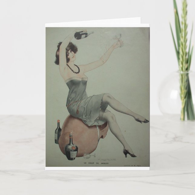 Carte Fille dégingandée de l'époque des années 1920 buva (Devant)