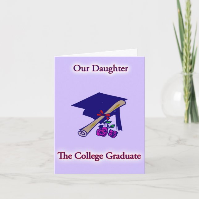 Carte fille diplômée du collège (Devant)
