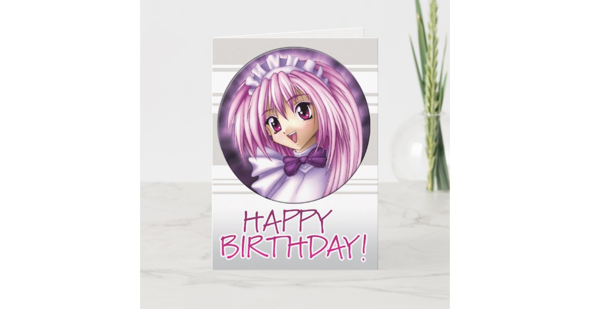 Carte Fille Domestique Manga Pour Anniversaire Zazzle Fr Carte Fille Domestique Manga Pour Anniversaire Zazzle Fr