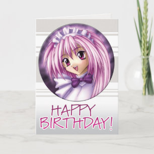 Carte Fille domestique Manga pour Anniversaire