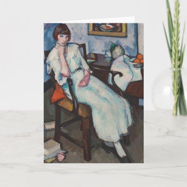 Carte Fille en blanc | Samuel John Peploe (Devant)