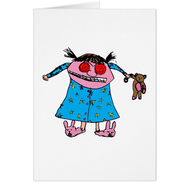 Carte fille en colère (Devant)