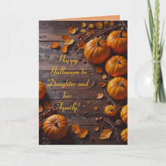 Carte FILLE en FAMILLE HALLOWEEN CARD