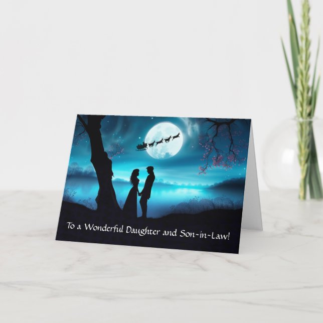 Carte Fille et fils en droit Noël (Devant)