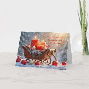 Carte Fille et gendre Joyeuses Fêtes de Noël