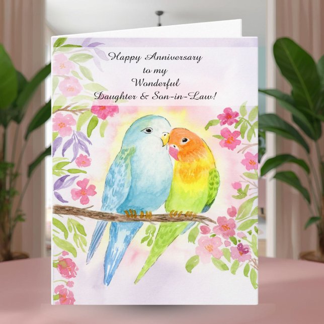 Carte Fille et gendre Joyeux Anniversaire de Mariage  (Créateur téléchargé)