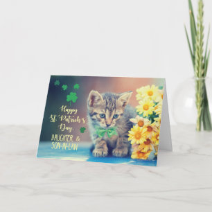 Carte Fille et gendre Saint Patrick’s Day Kitten