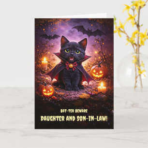 Carte Fille et mari Gendre Halloween Mignon 