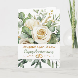 Carte Fille et son en droit Mariage Anniversaire Roses