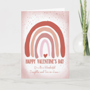 Carte Fille et son en droit Valentine main peint