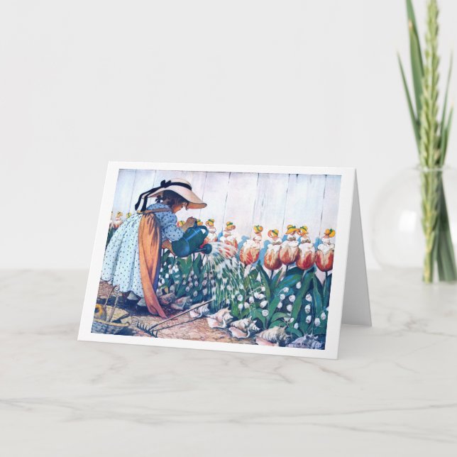 Carte Fille et Tulip, Jessie Willcox Smith (Devant)