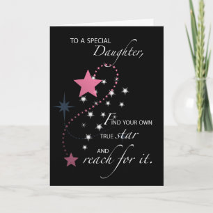 Carte Fille, Étoile de graduation Félicitations