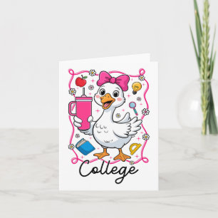 Carte Fille étudiante Coquette Oie Idiote 1er Jour De S