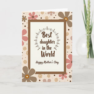 Carte Fille Exceptionnelle Florale