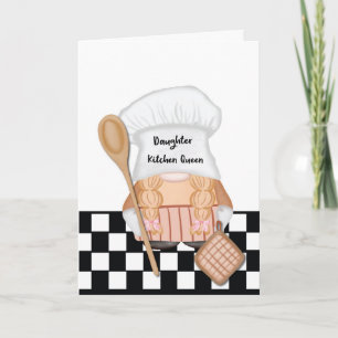 Carte Fille Fête des mères Gnome Kitchen Queen