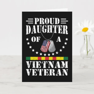 Carte Fille fière d'un vétéran du Vietnam Cadeau patriot