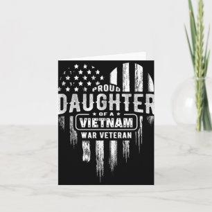 Carte Fille fière vétéran du Vietnam Papa Fête des vétér