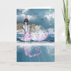 Carte Fille Fille Imaginaire Sirène Avec Vue Océanique
