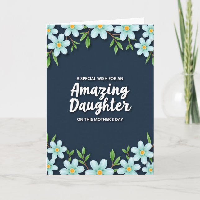 Carte Fille Florale Incroyable (Devant)