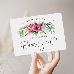 Carte Fille Florale Lumineuse