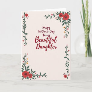 Carte Fille Florale Magnifique