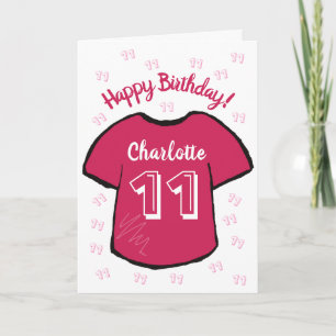 Carte Fille football / chemise de football n'importe que