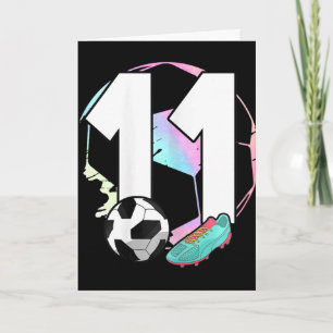 Carte Fille footballeuse 11 ans pour son anniversaire