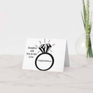 CARTE *FILLE & GENDRE À VENIR* EN **FIANÇAILLES**