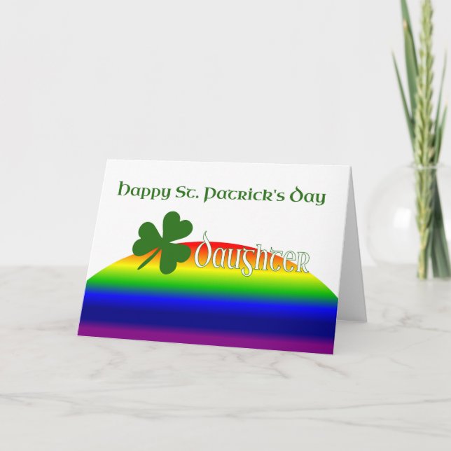 Carte Fille Joyeuse Saint Patrick (Devant)