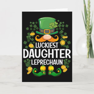 Carte Fille la plus chanceuse Leprechaun Fête de la Sain