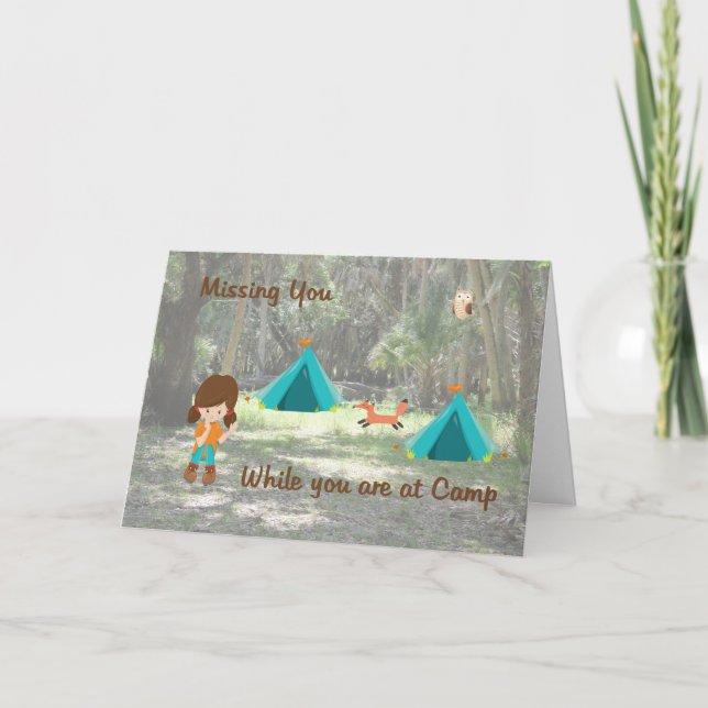 Carte fille manquante pendant le camp d'été (Devant)