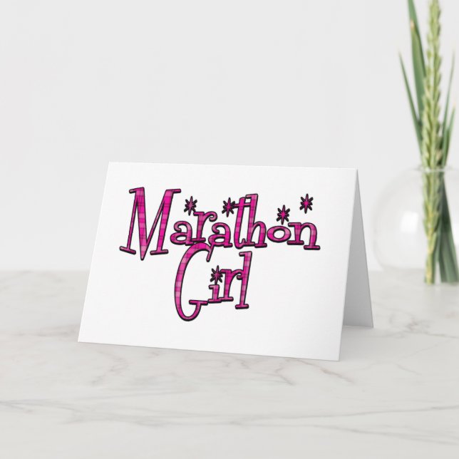 Carte Fille Marathon (Devant)