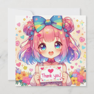 Carte fille Merci Anime