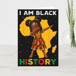 Carte Fille Mois de l'histoire des Noirs Afro-Américain