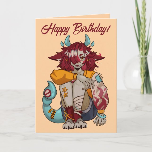 Carte Fille monstre VTuber (Devant)