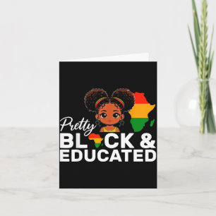Carte Fille noire et éduquée enfants mois de l'histoire