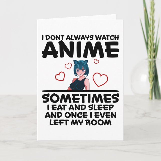 Carte Fille Otaku Anime Manga Cosplay Ramen Cadeau Japon (Devant)