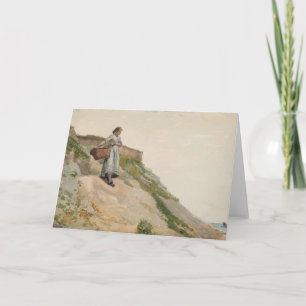 Carte Fille portant un panier   Winslow Homer