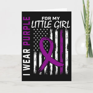 Carte Fille Pourpre Petite Fille Épilepsie Sensibilisati