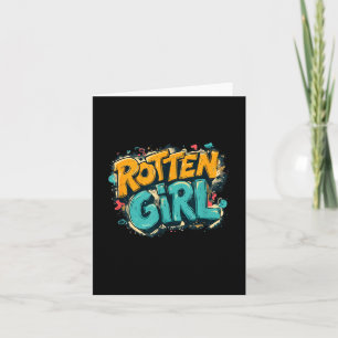 Carte Fille pourrie cool dans le style graffiti