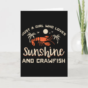 Carte Fille qui aime les écrevisses Sunshine Filles Ki