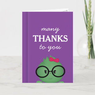 Carte Fille rat de bibliothèque Merci pour l'anniversair