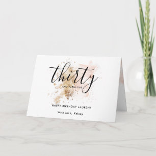 Carte Fille Rose Trente Et Fabuleux 30e Anniversaire