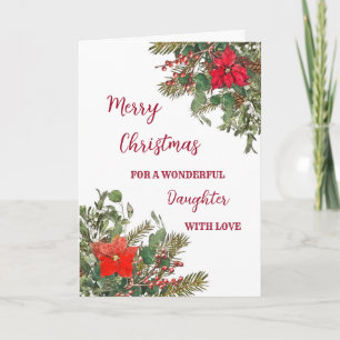 Carte Fille Russe aquarelle Joyeux Noël