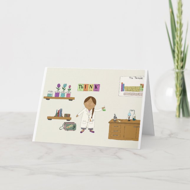 Carte Fille scientifique (Devant)