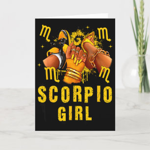 Carte Fille Scorpion Anniversaire Femme Noire Talon Haut