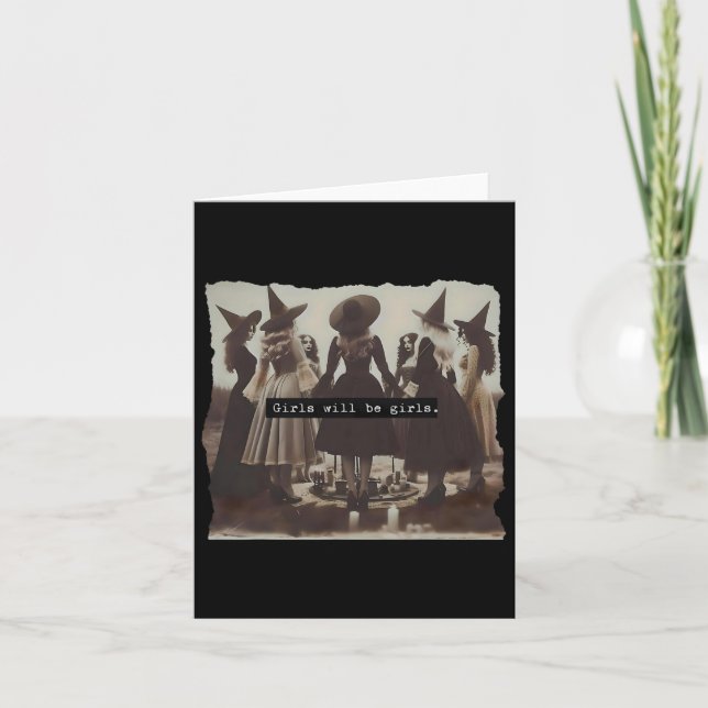 Carte Fille sera Filles Sorcière Saison Sombre (Devant)