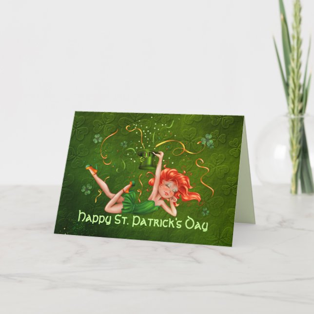 Carte Fille shamrock (Devant)