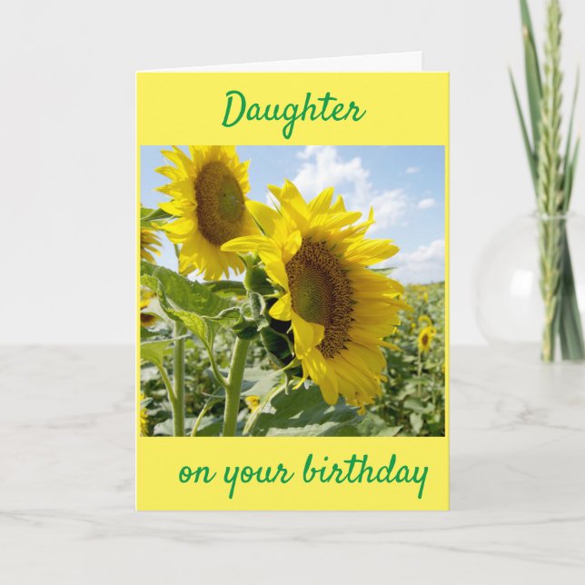 CARTE **FILLE** SOUFFRE POUR VOTRE ANNIVERSAIRE (Devant)